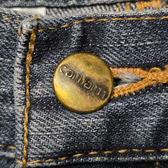 Carhartt Denim Work Jeans Men’s 32 x 34 Blue Distressed Style B01 - Picture 7 of 10